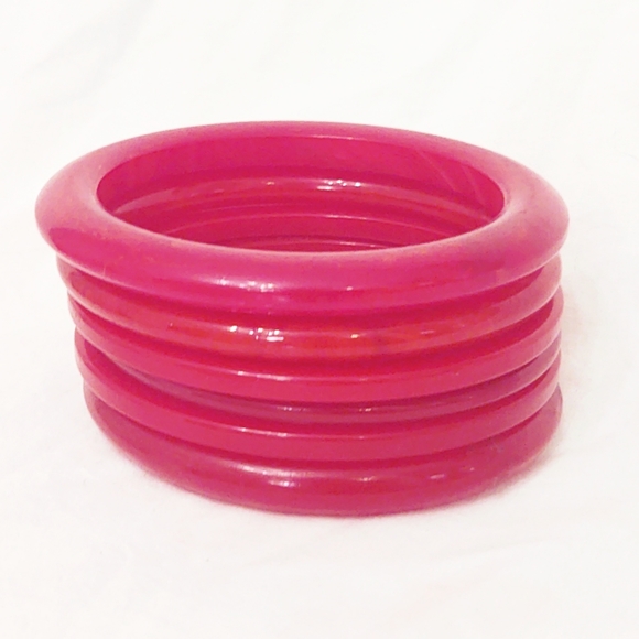 Vintage Red Bakelite Bangle Bracelets- Coming soon! - Picture 3 of 7